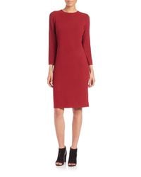 Vince | Red Boucle Knit Dress | Lyst