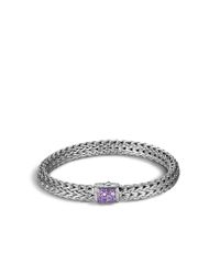 John Hardy | Metallic Classic Chain Bracelet With Amethyst | Lyst