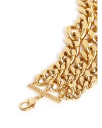 Ela Stone | Metallic 'editha' Graduated Triple Chain Bracelet | Lyst