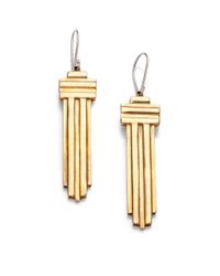Aesa | Metallic Water Horizon Drop Earrings | Lyst