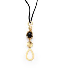 Stephanie Kantis | Hope Black Onyx Pendant & Suede Cord Necklace | Lyst