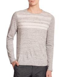 Vince | Gray Striped Sweater for Men | Lyst