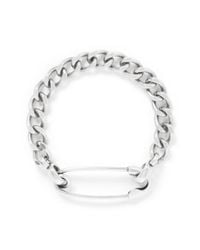Giles & Brother | Metallic Safety Pin Chunky Chain Bracelet for Men | Lyst