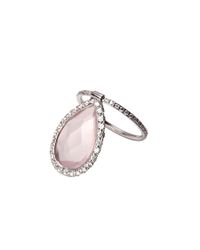 Nina Runsdorf | Pink Rose Quartz And Pavã© Diamonds Flip Ring | Lyst