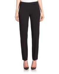 Max Mara | Black Siesta Stretch Wool Slim Trousers | Lyst
