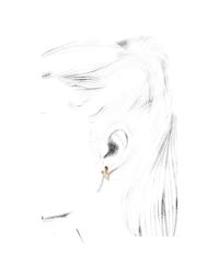 Dezso by Sara Beltran | Metallic White Shark Tooth With Garnet Earrings White Shark Tooth With Garnet Earrings | Lyst