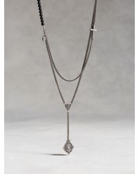 John Varvatos | Black Multi Chain Necklace for Men | Lyst