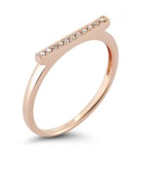 Dana Rebecca | Metallic Sylvie Rose Bar Ring In Rose Gold | Lyst