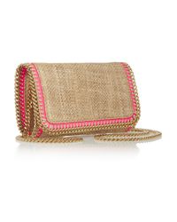 woven raffia shoulder bag