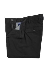 Canali | Black Stretch Textured Cotton Bermuda Shorts for Men | Lyst
