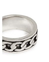 Philippe Audibert | Metallic Cable Chain Engraved Ring | Lyst