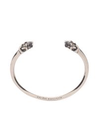 Alexander McQueen | Black Twin Skull Bracelet | Lyst