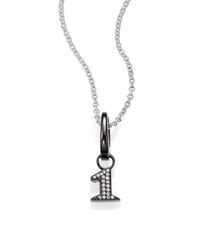 Ippolita | Metallic Pave Diamond & Blackened Sterling Silver Number Charm | Lyst