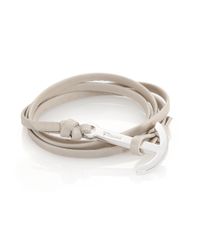 Miansai | Gray Anchor Leather Wrap Bracelet for Men | Lyst
