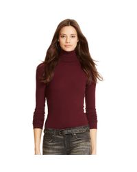 Polo Ralph Lauren | Red Ribbed Turtleneck | Lyst