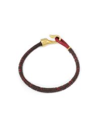 Lulu Frost | G. Frost X Michael Bastian - Thin Dbl Strand Bracelet Red/Brown | Lyst