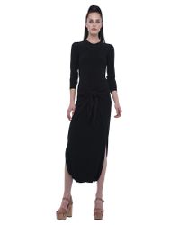 Norma Kamali | Black Diaper Stretch-Jersey Midi Dress | Lyst