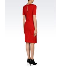 Armani Jeans | Red Sheath In Jacquard Jersey | Lyst