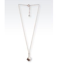 Emporio Armani | Pink Gold-Plated Necklace With Swarovski | Lyst