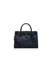 MICHAEL Michael Kors | Blue Hamilton French Binding Color Block Satchel | Lyst