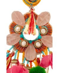 Ranjana Khan | Multicolor Rose Quartz Fringe Earrings | Lyst