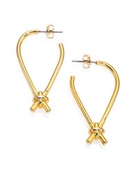 Giles & Brother | Metallic Long X Knot Drop Earrings | Lyst