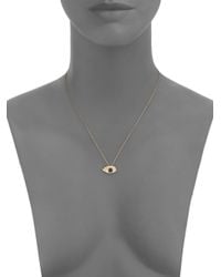 Delfina Delettrez | Metallic Anatomik Diamond, Sapphire & 18K Yellow Gold Eye Pendant Necklace | Lyst