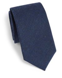 Saks Fifth Avenue | Blue Wool & Silk Herringbone Tie for Men | Lyst