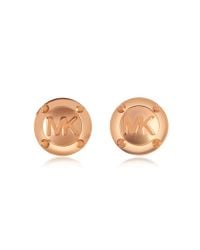 Michael Kors - Metallic Heritage Mk Logo Stud Earrings - Lyst