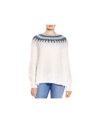 Free People | White Baltic Fair Isle Sweater | Lyst