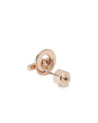 Marc By Marc Jacobs Pink Rose Gold Tone Toggle Earrings