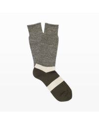 Club Monaco | Green Contrast Marled Sock for Men | Lyst