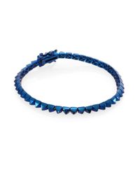 Eddie Borgo | Blue Pyramid Stud Tennis Bracelet | Lyst