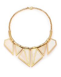 A Peace Treaty | Metallic Ukru Inlaid Bone Bib Necklace | Lyst