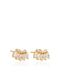 Fallon | Metallic Curved Marquis Bar Earrings | Lyst