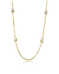 Michael Kors - Metallic Multi Mk Logo Padlock Womens Necklace - Lyst