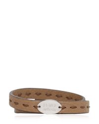 Fendi | Brown Selleria Leather Two Row Bracelet | Lyst