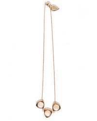 Lizzie Fortunato | White Triangle Bezel Charm Necklace | Lyst