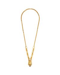 Alexander McQueen | Metallic Punk Rose Skull Pendant Necklace | Lyst
