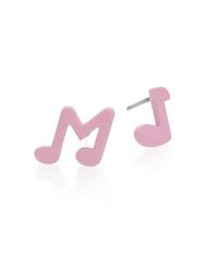 Marc By Marc Jacobs | Pink Lost & Found Musical Mj Stud Earrings | Lyst