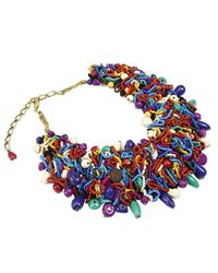 Manila Grace | Multicolor Stones Necklace Bijoux | Lyst