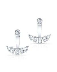 Anne Sisteron - Metallic 14kt White Gold Diamond Bijou Floating Earrings - Lyst