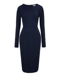 Whistles Lucy Midi Dress in Blue | Lyst