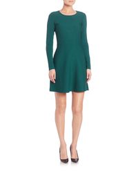 RVN | Green Jacquard A-line Dress | Lyst
