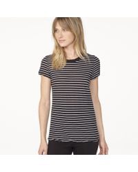 James Perse Black Classic Striped Tee