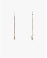 Bing Bang | Yellow Baguette Threader Earrings | Lyst