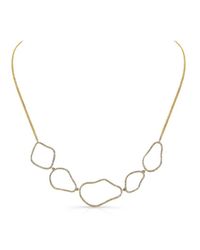 Anne Sisteron - 14kt Yellow Gold Diamond Organic Shape Necklace - Lyst