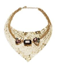 ABS By Allen Schwartz | Metallic Some Like It Hot Faceted Mesh Bib Necklace | Lyst