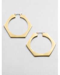 Marc By Marc Jacobs | Metallic Bolt Hoop Earrings | Lyst