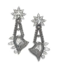 DANNIJO | Metallic Anisa Crystal Drop Earrings | Lyst